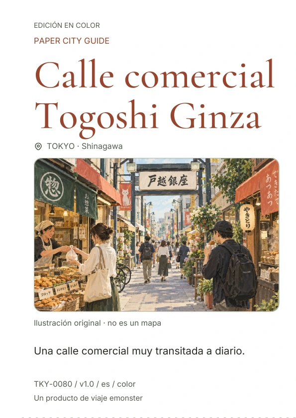Calle comercial Togoshi Ginza · Vista previa de la portada