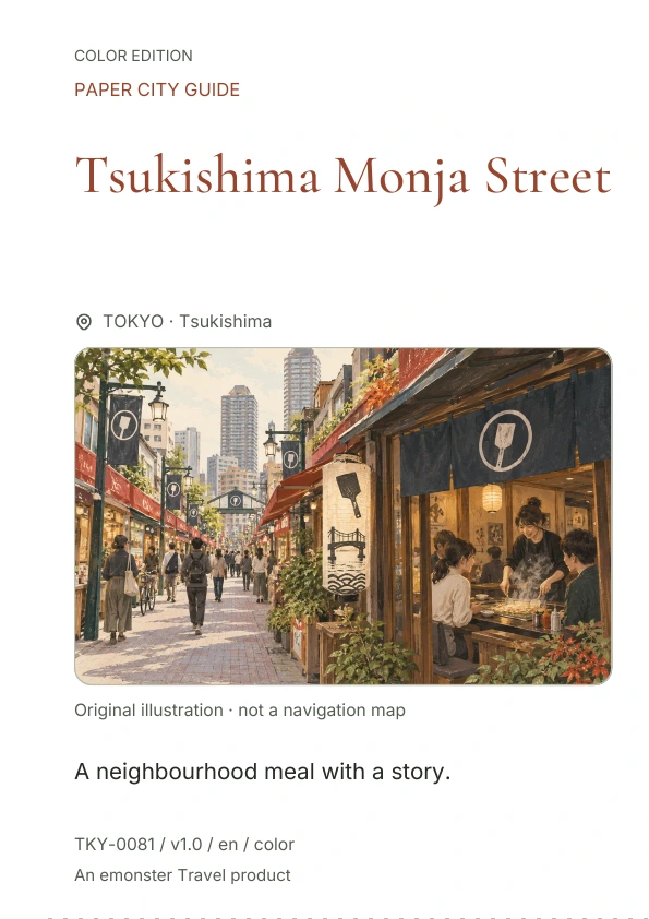 Tsukishima Monja Street · Cover preview