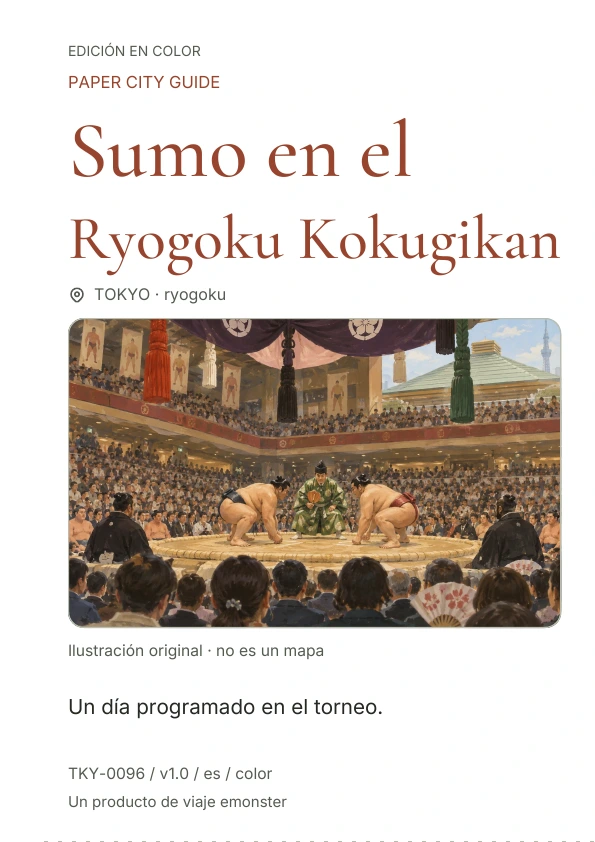 Sumo en el Ryogoku Kokugikan · Vista previa de la portada