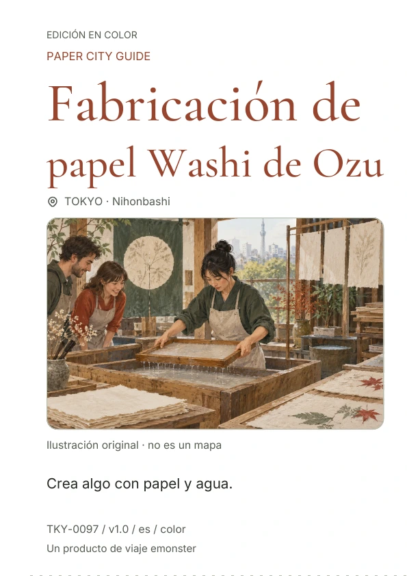 Fabricación de papel Washi de Ozu · Vista previa de la portada