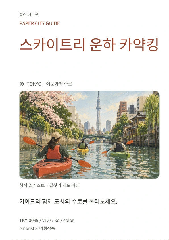 스카이트리 운하 카약킹 · 표지 미리보기