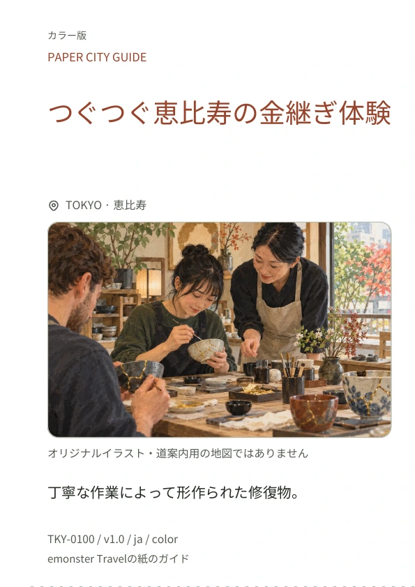 つぐつぐ恵比寿の金継ぎ体験 · 表紙のプレビュー