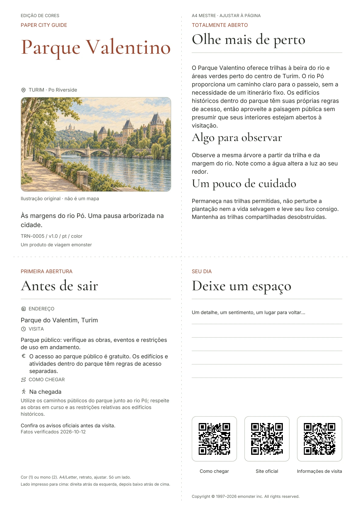 Capa real do guia Parque Valentino · Edição colorida