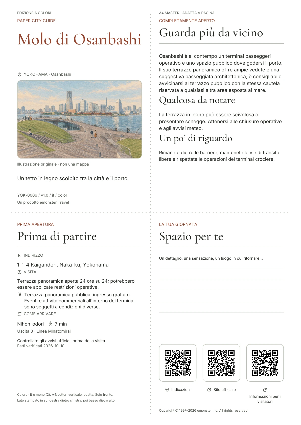 Copertina reale della guida Molo di Osanbashi · Edizione a colori