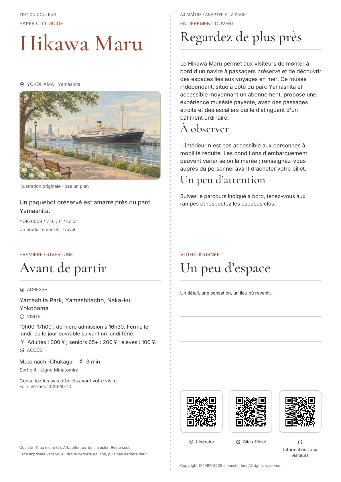 Couverture réelle du guide Hikawa Maru · Édition couleur